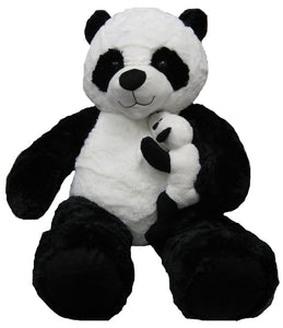 51" Jumbo Panda with Baby Panda #26952