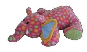 28" Plush Laying Pink Floral Elephant #34121