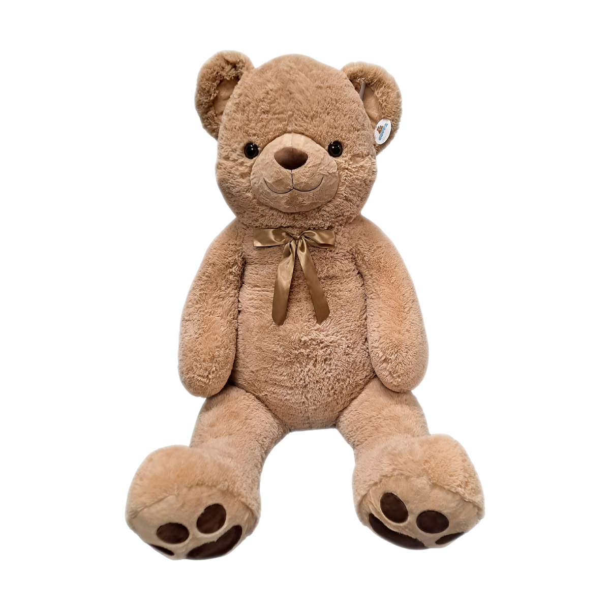 71 Jumbo Beige Bear with Bow 49059 Goffa Toys