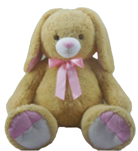 53" Jumbo Beige Stuffed Bunny Rabbit with Pink Ribbon  #45325