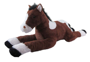 53" Floppy Pinto Horse, Brown Plush Toy, #47101