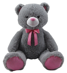 41" Gray Bear with Pink Ribbon  # 49862A
