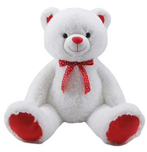 41" White Bear with Red Ribbon  # 49862B