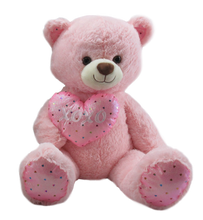 37.5" Pink Bear With "XOXO" Heart. Stuffed Animal, Valentine #50641B
