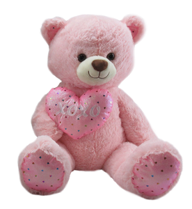 37.5" Pink Bear With "XOXO" Heart. Stuffed Animal, Valentine #50641B