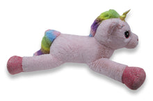 39" Pink Laying Unicorn, Plush Toy, #50704