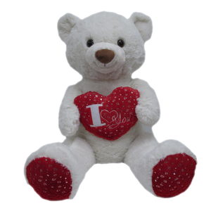 37.4" Cream Bear With "I Love You" Heart. Stuffed Animal, Valentine #50709