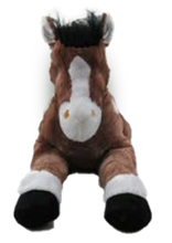 36" Brown Floppy Pinto Horse, Plush Toy, #50893