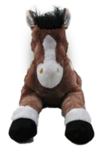 36" Brown Floppy Pinto Horse, Plush Toy, #50893