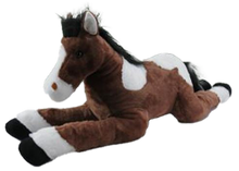 36" Brown Floppy Pinto Horse, Plush Toy, #50893