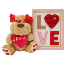 10" Valentine Animals (3 Asst), Sold in box (24 pcs) #V38241/DW