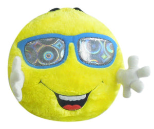 38" Jumbo Playful Yellow Emojis - 2 Styles Heart-Eyes and Sunglasses Emojis