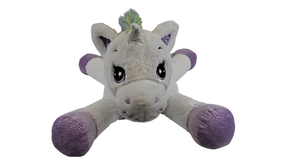 39" White Laying Unicorn, Plush Toy, #49097