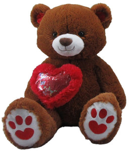37.5" Brown Valentine's Bear With Red Heart  Item#: 50789
