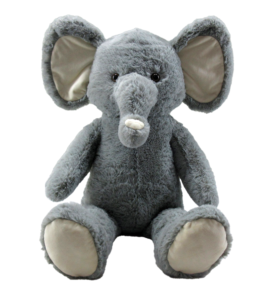 Gray stuffed elephant sales